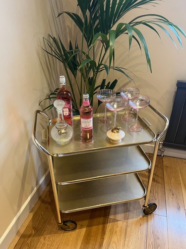 Vintage carefree gold bar cart - carefree,
