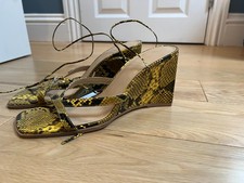 H&M Yellow Snakeprint Strappy