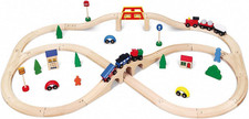Wooden Train Set 49 Piece