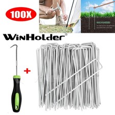 100x Fabric Pegs Turf Securing