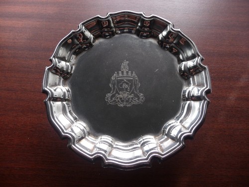 Vintage silver plated salver - plated, salver/