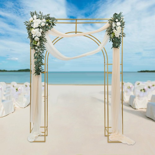9ft gold wedding arch - wedding,