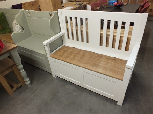 4ft painted slat back - painted, monks