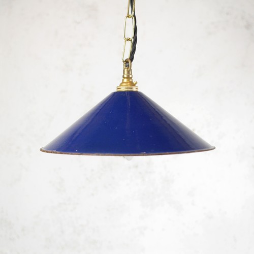 Vintage blue enamel metal - enamel,