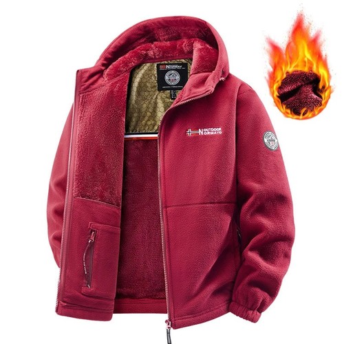 Men fleece jacket - fleece, warm