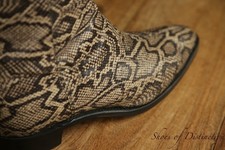 Jeffery West Snake Skin Leather Zip Boots Shoes Men's UK 8 US 9 Limited Edition