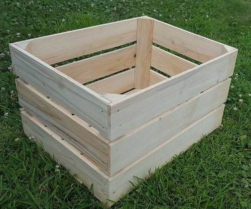 New wooden apple crates - wooden,
