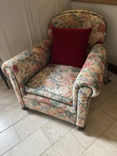 Pair edwardian upholstered - pair, of