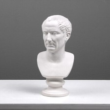 Julius Caesar Bust Sculpture - Roman Emperor - High-quality - Marble - 23cm / 9"