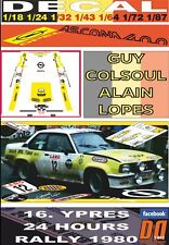 DECAL OPEL ASCONA 400 G. COLSOUL YPRES 24 HOURS R. 1980 DnF (06)