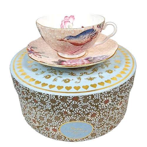 Wedgwood cuckoo peach teacup - wedgwood,