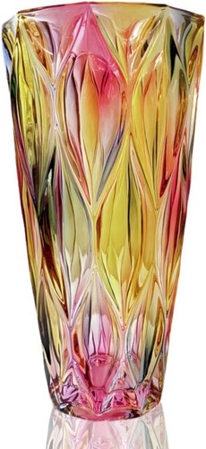 Colorful vase crystal glass - crystal,