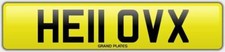 VX INITIALS number plate Hello