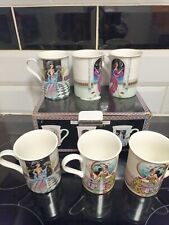 The Leonardo Collection Charleston Set Of 6 Fine Bone China Mugs Cups England