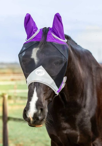 Horse fly mask purple - horse,