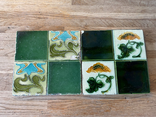 Antique fireplace tiles - 2,