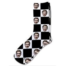 Chequered Personalised Photo Socks Add Any Photo Choose Any Colour Great Gift