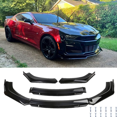 Gloss black front splitter - black,