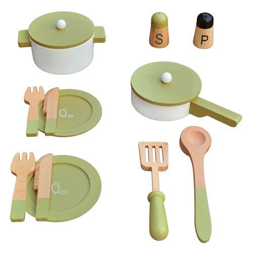 Little chef pcs wooden play - chef,
