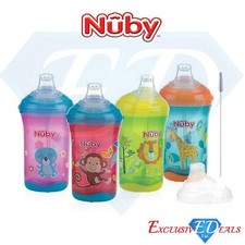 Nuby No Spill 300ml Sippy Cup & Spout 6M+ Anti-Colic No Spill Beaker - BPA FREE