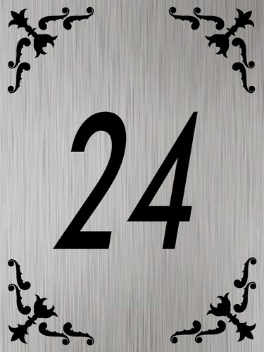 Aluminium door sign - aluminium,