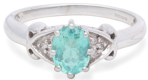 18ct white gold blue green - 18ct,