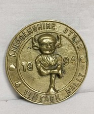 Lincolnshire Steam & Vintage Rally Heavy Brass Plaque 1994 Lincoln Imp