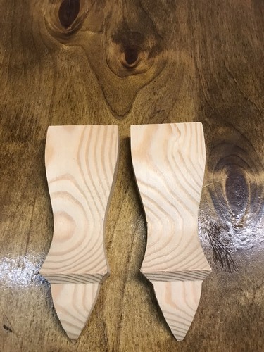Wooden corbels pair pencil - x,