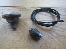 CAST IRON RUSTIC VINTAGE OLD RETRO INDUSTRIAL PENDANT LIGHT FLANGE