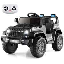 COSTWAY 12V Kids Ride on Car Battery Powered Electric Jeep w/ Soft Start-Black