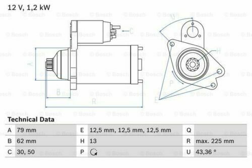 Starter motor for audi seat - audi,