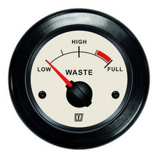 Vetus waste water tank level gauge for boat engine, yacht 12v / 24v - cream-grey