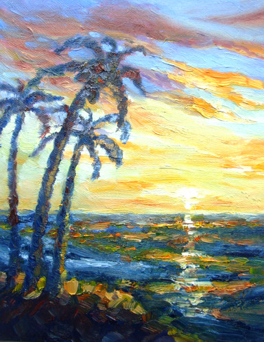 Sunset sea original - on,