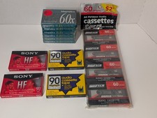 Lot of 12 Blank Audio Cassette