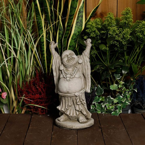 Happy buddha garden statue - garden,