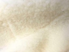 100% Lambs Wool SHERPA FLEECE Sheepskin Fabric Material - CREAM