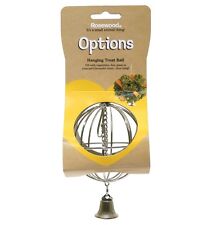 ROSEWOOD OPTIONS HANGING CAGE TREAT HOLDER BALL WITH BELL HAMSTER RABBIT 19247