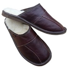 Men's Sheepskin Slippers Beach