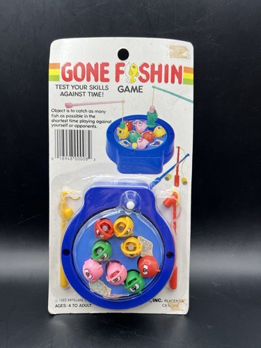 Vintage 1985 gone fishin - vintage, game