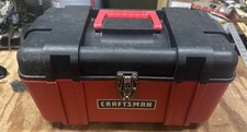 CRAFTSMAN BLACK & RED 17" PORTABLE PLASTIC LOCKING TOOL BOX *NO TRAY*