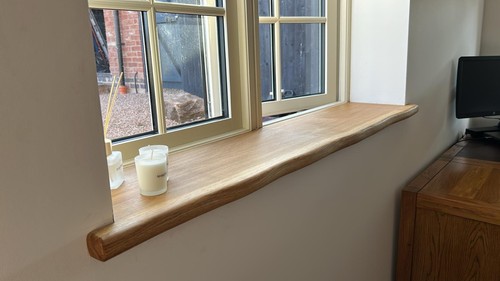 Waney edge oak window - edge, sills