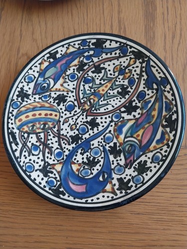 Vintage tunisian wall plate - wall,