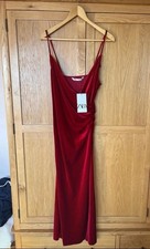 Zara Red Velvet Wrap Dress