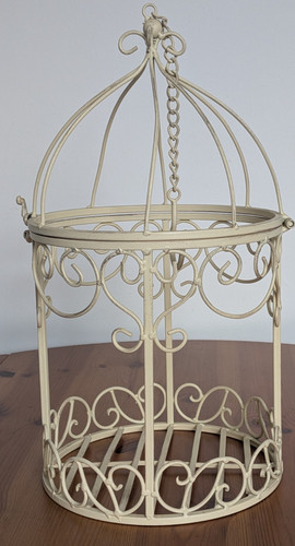 Retro decor metal bird cage - metal,