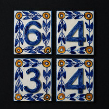 Set ceramic house number - 4,
