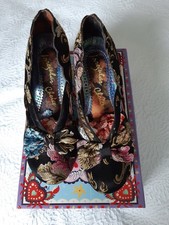 Irregular Choice FINAL BOW  floral satin shoes 7/41