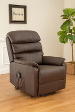 Electric Power Recliner Lift Chair Armchair Leather Mobility Disability Riser