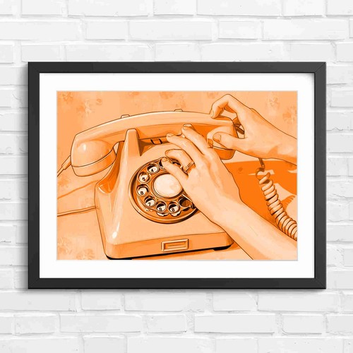 Vintage pink rotary - rotary, phone