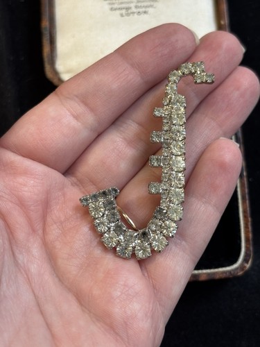 Vintage saxophone brooch clear - saxophone,