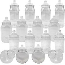 Various Plastic Sweet Jars x16 Retro Candy Buffet Wedding Party Bday Storage Tub